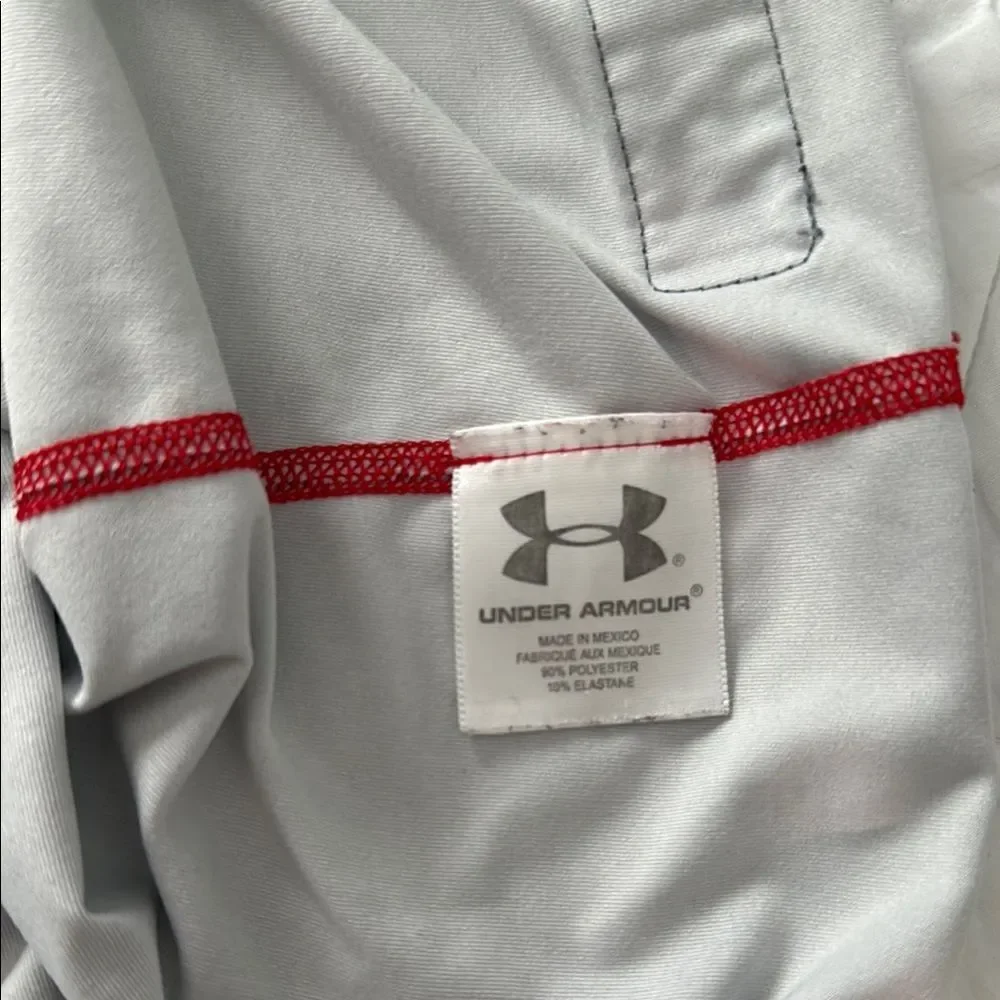 Under Armour Men's Gray and Red Baseball Jersey